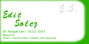 edit solcz business card